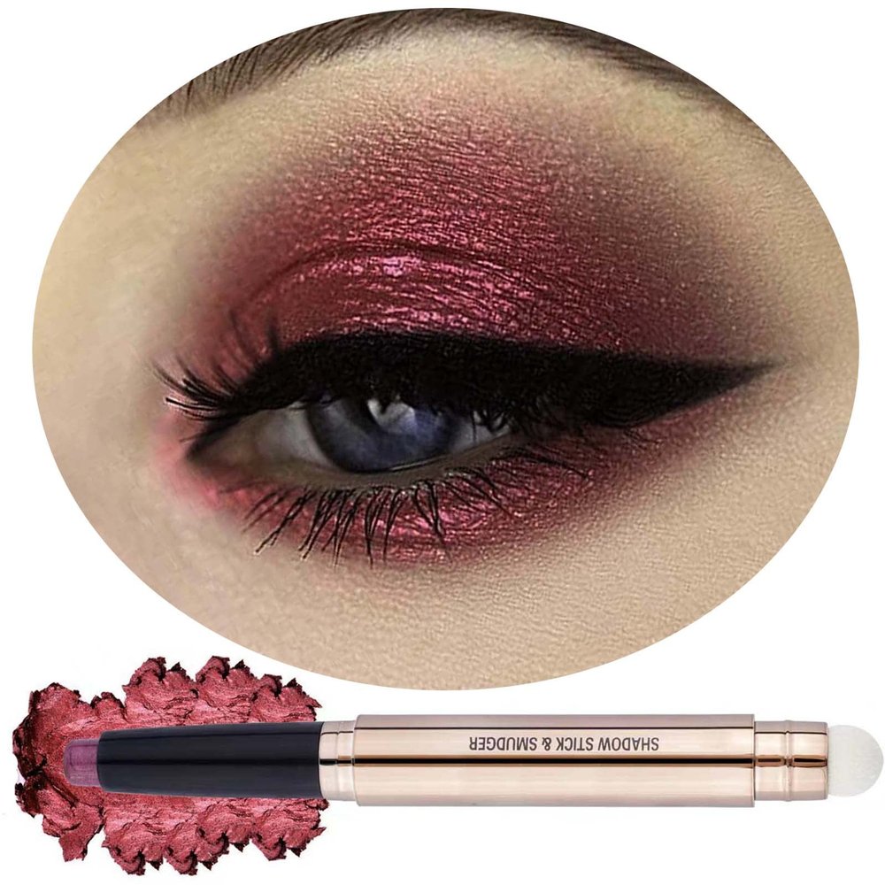 OVIQERKI 18 color eyeshadows stick shimmer,Highlighter waterproof eyeshadow pen,Colour pop eye makeup (Rust brown #09)