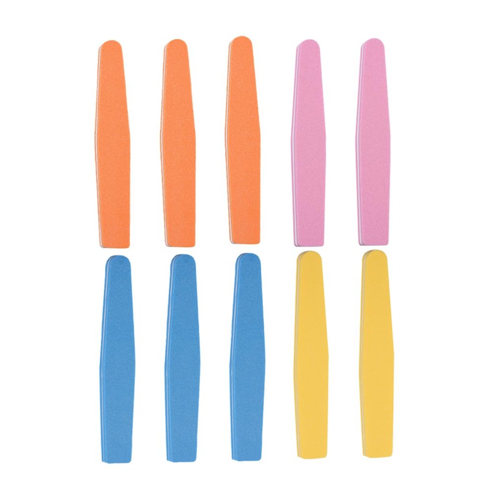 minkissy 10pcs Nail File Professional Manicure Tools for Nail Care Multi-Sided Design for Easy Polishing and Portable