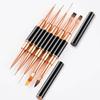 minkissy 5pcs Dual-ended Nail Art Liner Brush for Nail Painting and Decoration Design for Home Manicure and Professional Salon Use view 2