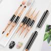 minkissy 5pcs Dual-ended Nail Art Liner Brush for Nail Painting and Decoration Design for Home Manicure and Professional Salon Use view 3