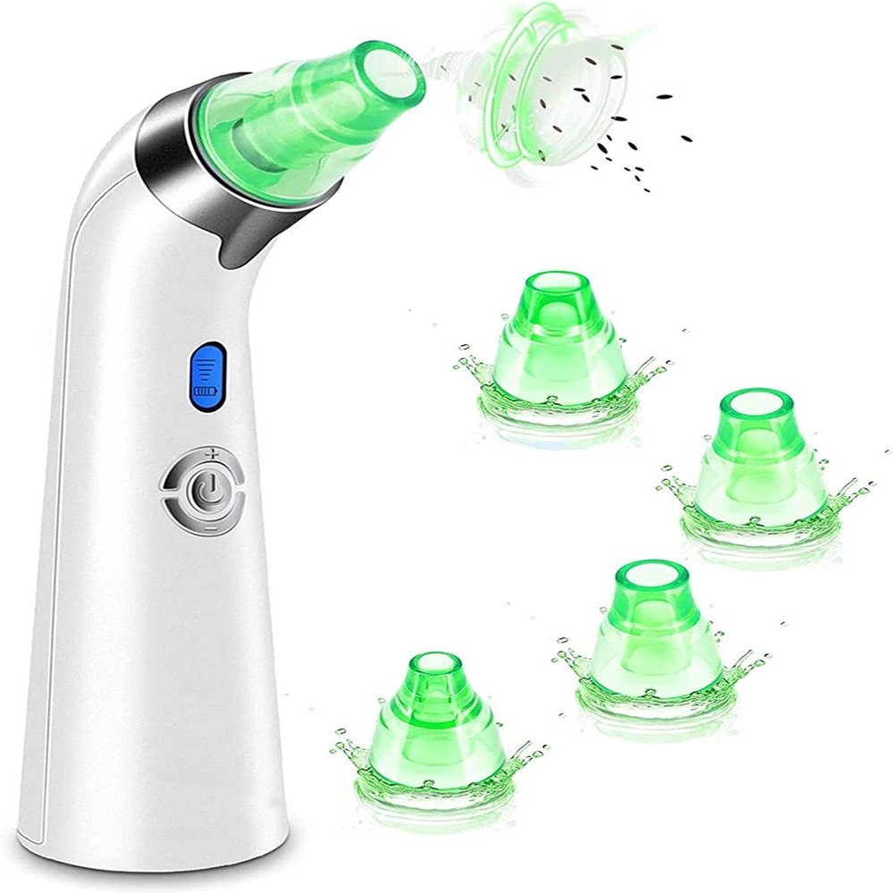 EZAGMWGFB Blackhead Remover Vacuum Pore Cleaner - Facial Cleanser Electric Acne Comedone Extractor Kit USB Rechargeable Suction Tool with LED Display for Skin