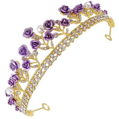 minkissy Elegant Headdress for Brides Delicate Floral Wedding Accessory for Parties and Photoshoots Charming Design for Women and Girls