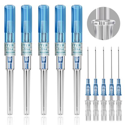 Catheter Needles - Prgislew 5Pcs Catheter Piercing Needles 22G IV Catheter Needles Ear Nose Piercing Needles Hollow Needles for Lip Tongue Belly Navel Nipple Cartilage Piercing Kit