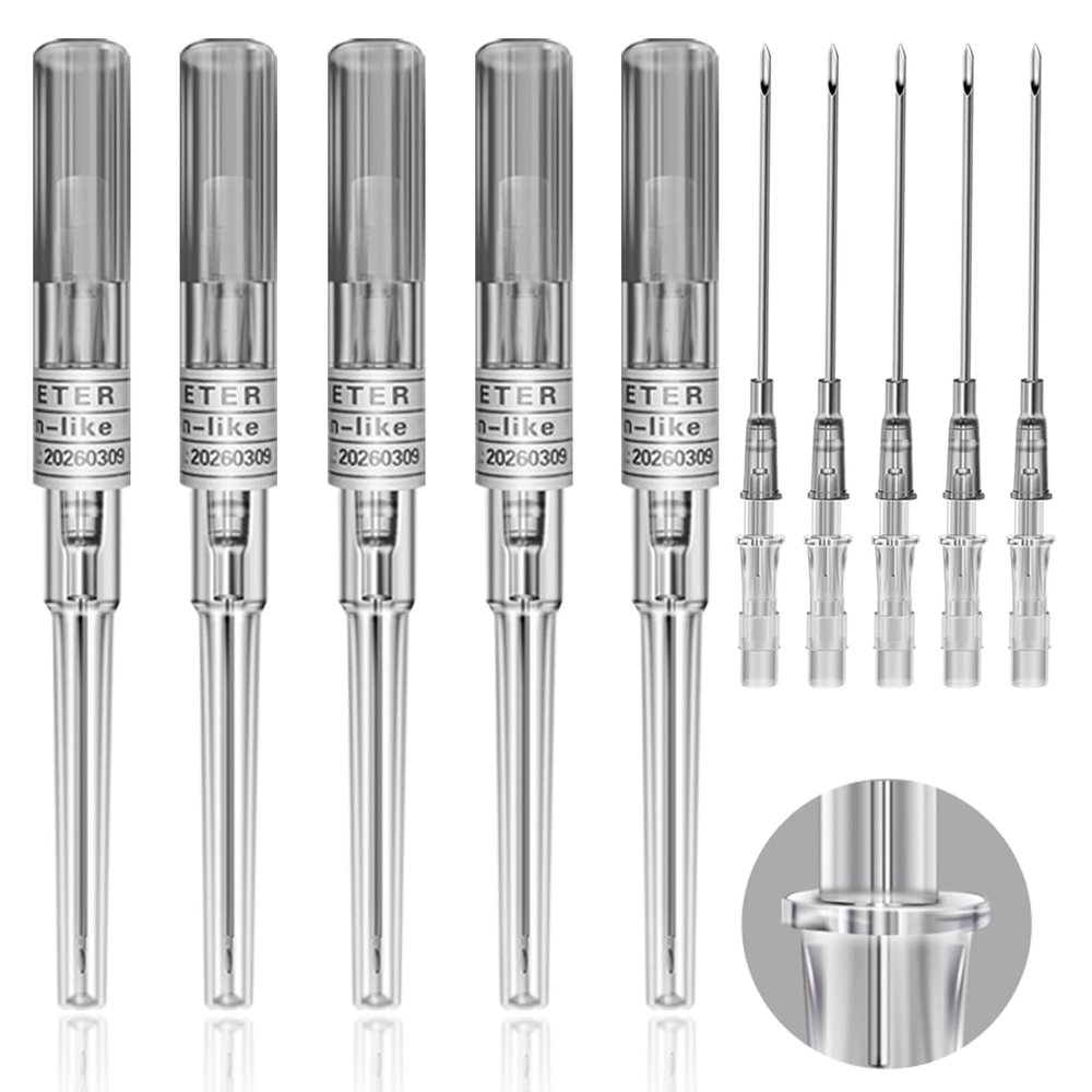 Catheter Piercing - Prgislew 5Pcs Catheter Piercing 16G IV Catheter Ear Nose Piercing Hollow Catheter for Lip Tongue Belly Navel Nipple Cartilage Piercing Kit