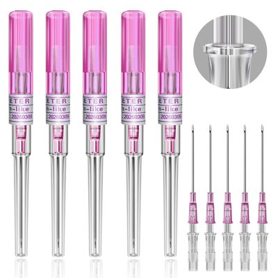 Catheter Needles - Prgislew 5Pcs Catheter Piercing Needles 20G IV Catheter Needles Ear Nose Piercing Needles Hollow Needles for Lip Tongue Belly Navel Nipple Cartilage Piercing Kit