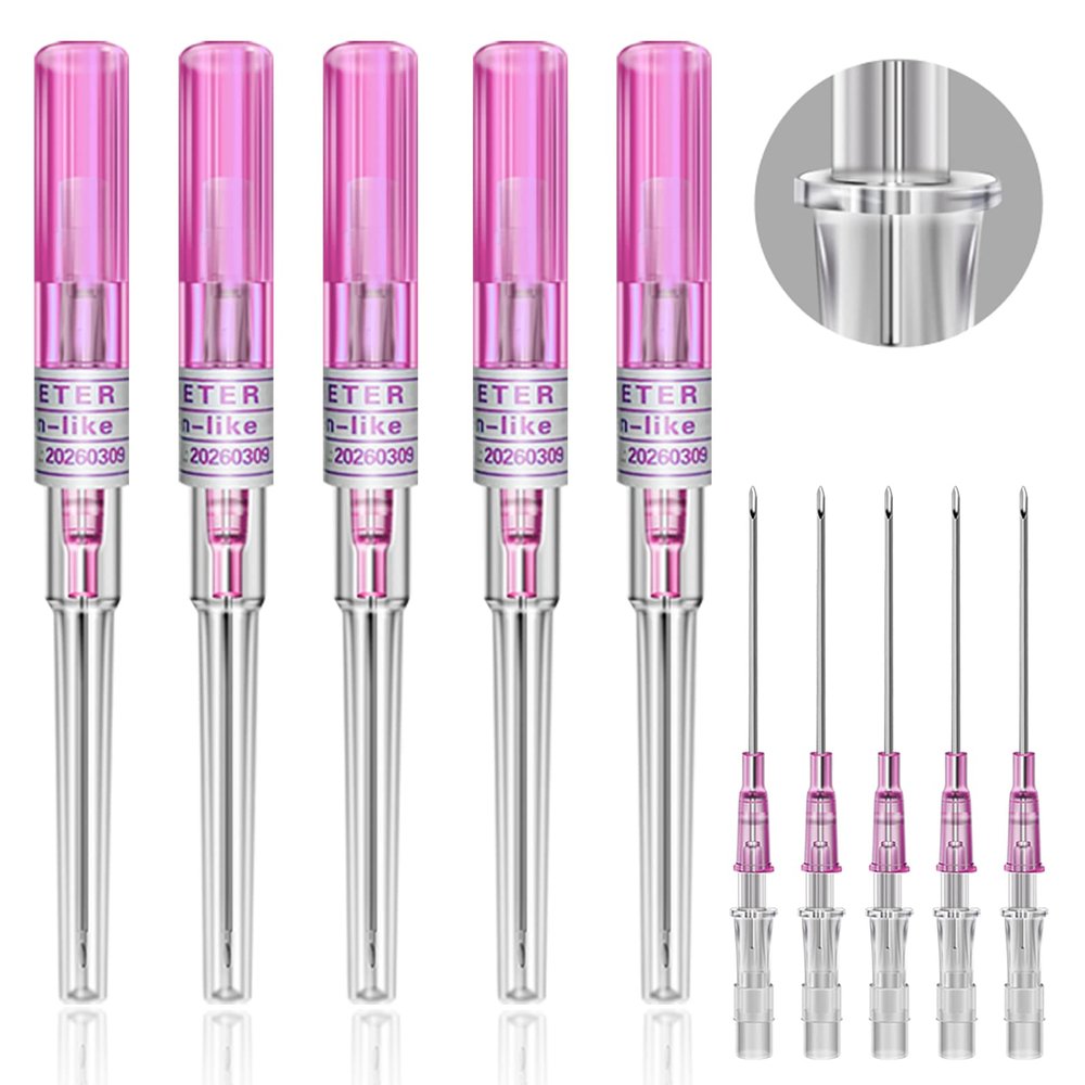 Catheter Needles - Prgislew 5Pcs Catheter Piercing Needles 20G IV Catheter Needles Ear Nose Piercing Needles Hollow Needles for Lip Tongue Belly Navel Nipple Cartilage Piercing Kit