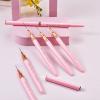 Yasterd Pink Metal Handle Nail Art Brushes, 6pcs Striper Set for Long Lines, Thin Details, Fine Drawing, Delicate Coloring, Elongated Lines, Sizes 5/7/9/11/15/25mm view 3