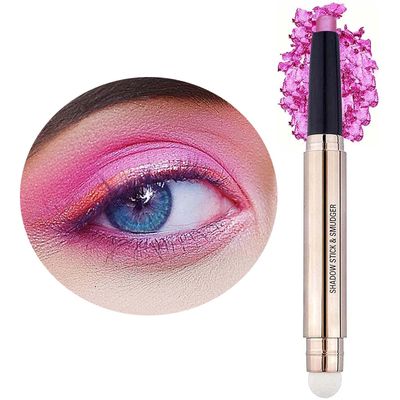 Pink Eyeshadow Stick Cream Smooth Shimmer glitter eyeliner pencil hot light matte palette Eye shadow Pencil Hypoallergenic Waterproof Long Lasting Highlighter Stick Multi-Dimensional eyes Look 13#