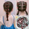20 Pieces Cute Mini Cherry Red Bean Rubber Bands Elastic Hair Bands for Children Kid Girls Ponytail Holder Hair Ties view 2