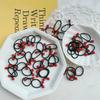 20 Pieces Cute Mini Cherry Red Bean Rubber Bands Elastic Hair Bands for Children Kid Girls Ponytail Holder Hair Ties view 3
