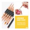Beavorty 5pcs Nail Art Liner Brush Dual-ended Manicure Painting Pens for Nail Art Compact Design for for Home and Salon Use view 3