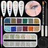 4700pcs Nail Art Rhinestone Flat Back Round Rhinestone for Makeup Face Nail Gems Nail Charm Crystal Fiamond Jewelry Rhinestone for Nail Design DIY Craft Decoration view 1