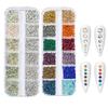 4700pcs Nail Art Rhinestone Flat Back Round Rhinestone for Makeup Face Nail Gems Nail Charm Crystal Fiamond Jewelry Rhinestone for Nail Design DIY Craft Decoration view 3