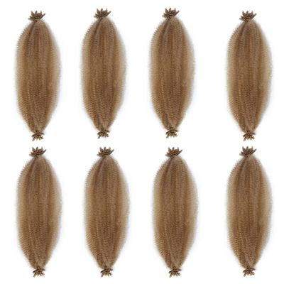 12 Inch Pre-Separated Springy Afro Twist Hair 8 Packs Pre-Fluffy Natural Curls are Perfect for Marley Crochet Hair Suitable for Black Women (27#, 12 Inch (Pack of 8))