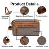 Personalized Canvas Toiletry Bag for Men, Custom Toiletry Travel Bags with Laser Engraved Text/Name, Csutomized Shaving Dopp Kit Toiletry Bag, Gift for Christmas, Husband, Dad, Father, Groomsmen Gifts view 2