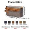 Personalized Canvas Toiletry Bag for Men, Custom Toiletry Travel Bags with Laser Engraved Text/Name, Csutomized Shaving Dopp Kit Toiletry Bag, Gift for Christmas, Husband, Dad, Father, Groomsmen Gifts view 3