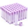 LotFancy Lip Balm Tubes Empty, 60PCS 5.5ml (3/16 Oz), Clear Lip Balm Container Tubes with Purple Caps, BPA Free & Leak Free, Refillable view 1