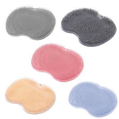 Shower Foot & Back Scrubber Mat, 2023 New Lazy Silicone Bath Massage Cushion Brush, Upgrade Non-Slip Back Massage Pad, Bathroom Wash Foot Mat Exfoliating Dead Skin Foot Brush (5 Pcs)