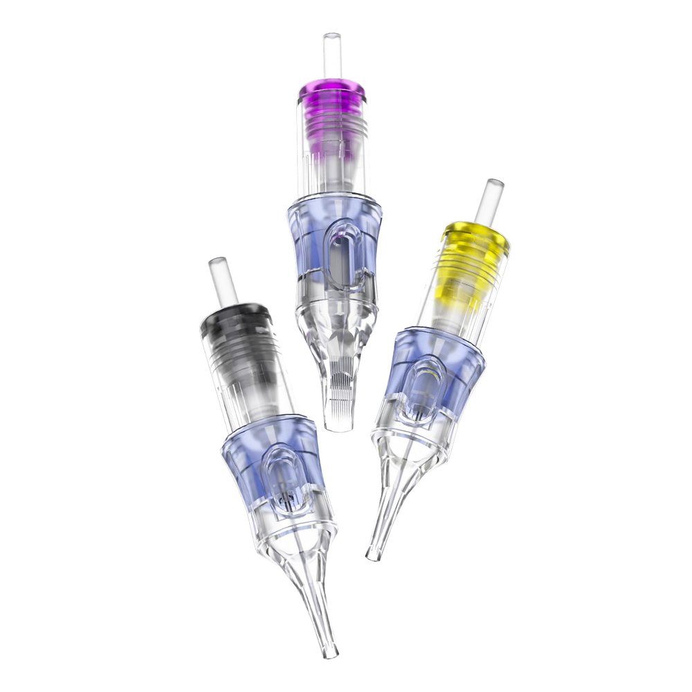 BRONC Assorted Tattoo Cartridge Needles 50pcs Mixed Tattoo Needle Cartridges Round Liner 0.30mm #10 Bugpin RL (3RL 5RL 7RL 9RL 11RL) for Rotary Tattoo Machine