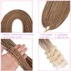 144 Strands Goddess Crochet Box Braids with Curly Ends 30 Inch Pre Looped Box Braids Crochet Hair 8 Packs Curly Crochet Braids for Black Women view 4