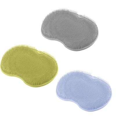Shower Foot & Back Scrubber Mat, 2023 New Lazy Silicone Bath Massage Cushion Brush, Upgrade Non-Slip Back Massage Pad, Bathroom Wash Foot Mat Exfoliating Dead Skin Foot Brush (3 Pcs)