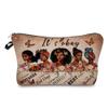 African American Makeup Bag for Purse Afro Black Cosmetic Bags for Women Inspirational Gift Small Funny Cosmetics Pouch Travel Bag Cases for Toiletries Accessories Organizer view 1