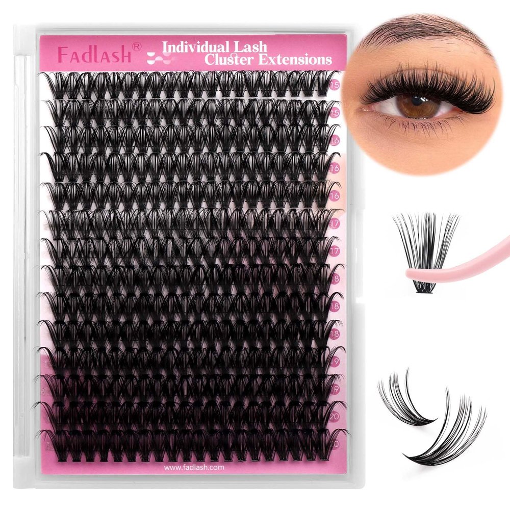 Individual Lashes Extension Semi Permanent Lashes C Curl Lash Clusters 10D 20D 30D 40D Individual Lashes Extension Eyelash Supplies (40D-0.07C, 15-20mm)