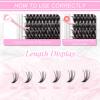 Individual Lashes Extension Semi Permanent Lashes C Curl Lash Clusters 10D 20D 30D 40D Individual Lashes Extension Eyelash Supplies (40D-0.07C, 15-20mm) view 3