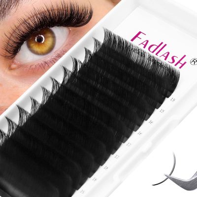 Eyelash Extension Supplies Classic Volume Lash Extensions Mixed Tray 0.07 C Curl 15-20mm Premium Silk Regular Volume Eyelash Extensions Soft Matte Black Salon Use.(0.07-C, 15-20mm Mix)