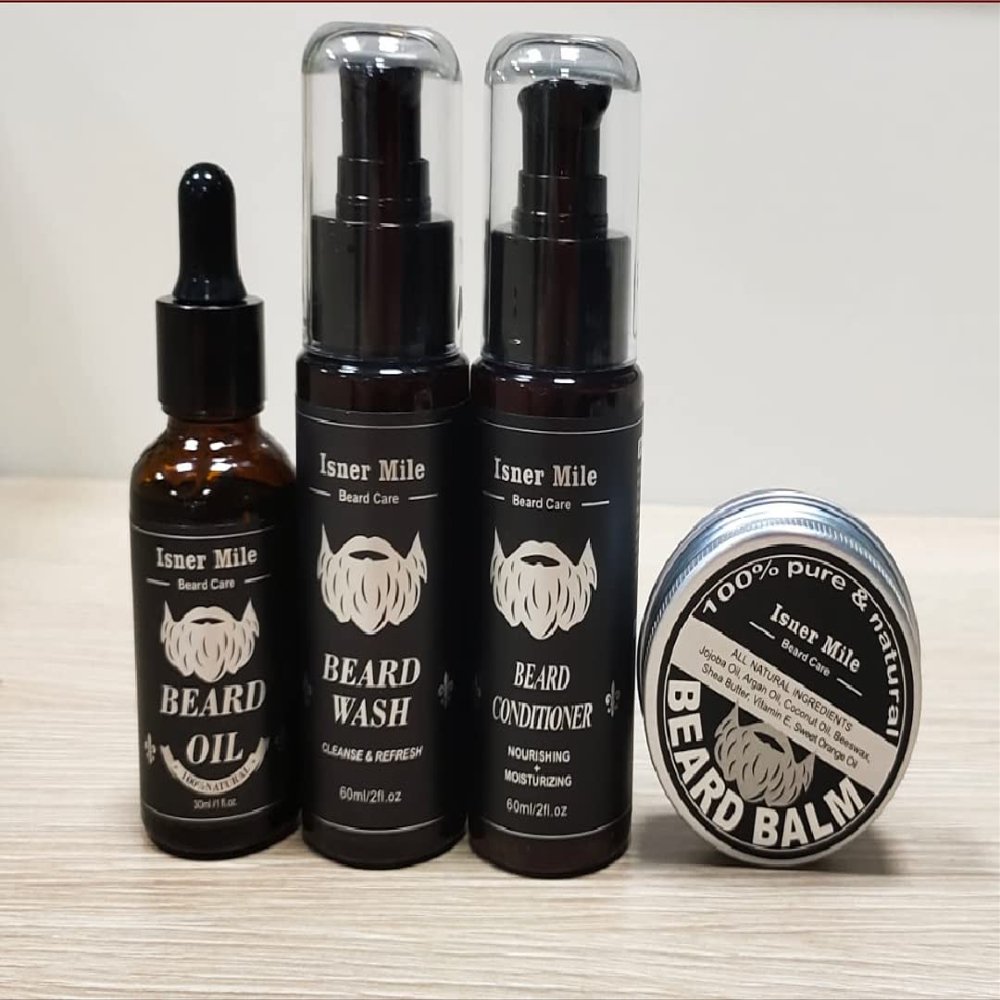 Beard Kit for Men, Complete Set with Beard Wash, Conditioner, Beard Oil, Balm, Gifts for Him Man