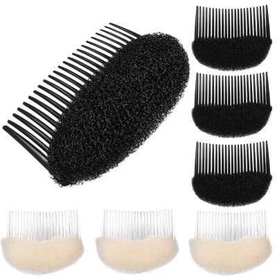 Beavorty 6pcs Hair Shaper Comb for Women Easy Use Styling Tool for Beautiful Buns and Updos Includes White and Black Sponges Hair Accessories for Occasions