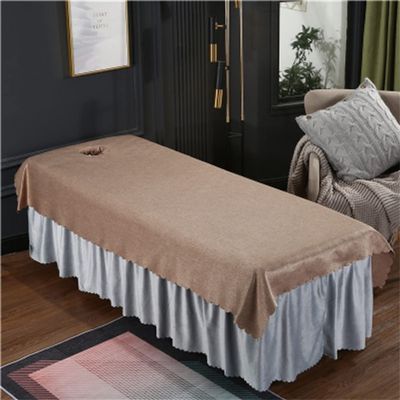 Bed Sheet Cover Beauty Salon Spa Sheet with Face Hole Massage Sheet Cover Solid Color Massage Table Cover Sheet Soft Beauty Couch Cover for Massage Tables Bed Treatment-A 31x83inch(80x210cm)