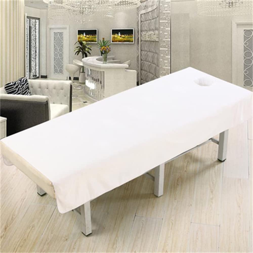 Darley Soft Beauty Salon Massage Cover with Face Hole Beauty Bedsheet Solid Color Beauty Salon Spa Sheet Massage Table Cover Sheet Salon Bed Sheet Cover SPA Massage Table Cover-H 31x75inch(80x190cm)