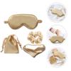COHEALI 1set Artificial Silk Eye Mask Sleeping Mask Hairband Hair Tie Storage Bag for Relaxation Travel Relief Eye Cover for Men Women view 3