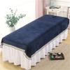 Soft Beauty Salon Spa Sheet with Face Hole Massage Table Cover Sheet Solid Color Lace Side Spa Massage Treatment Table Bed Cover Beauty Bedsheet-A 31x75inch(80x190cm) view 1