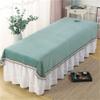 Soft Beauty Salon Spa Sheet with Face Hole Massage Table Cover Sheet Solid Color Lace Side Spa Massage Treatment Table Bed Cover Beauty Bedsheet-F 31x75inch(80x190cm) view 1