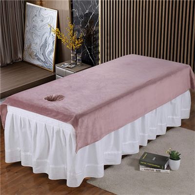 Massage Table Cover Sheet with Face Hole Salon Bed Sheet Cover Solid Color Beauty Salon Spa Sheet Bed Sheet Cover Beauty Salon Massage Cover for Massage Table-E 31x75inch(80x190cm)