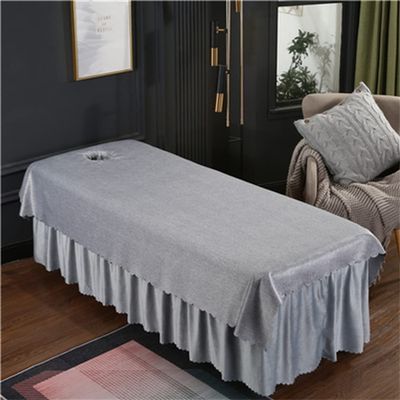 Bed Sheet Cover Beauty Salon Spa Sheet with Face Hole Massage Sheet Cover Solid Color Massage Table Cover Sheet Soft Beauty Couch Cover for Massage Tables Bed Treatment-C 31x83inch(80x210cm)