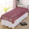 Beauty Bed Sheet Cover with Face Hole Beauty Salon Massage Cover Soft Massage Table Cloth Salon Couch Sheet Solid Color Salon Bed Sheet Cover for Massage Table-C 49x89inch(125x225cm) view 1