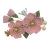 MIAO WU Japanese Women Pink Cherry Blossoms Hair Clip,Kimono Flower Tsumami Hairpin Band Clip Hair Stick Accessories for Women Girls (Style B) view 1
