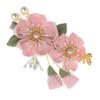 MIAO WU Japanese Women Pink Cherry Blossoms Hair Clip,Kimono Flower Tsumami Hairpin Band Clip Hair Stick Accessories for Women Girls (Style B) view 4