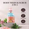 VEILMENT NATURAL HIMALAYA PINK SALT SPA 2-in1 BODY WASH & BODY SCRUB(13.53fl.oz) - Natural Exfoliating Salt Scrub for Deep Cleansing - Exfoliate & Moisturize Skin Polishes view 2