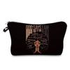 African American Makeup Bag for Purse God Says You are Unique Special Lovely Chosen Forgiven Afro Black Cosmetic Bags Inspirational Gift view 1