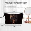 African American Makeup Bag for Purse God Says You are Unique Special Lovely Chosen Forgiven Afro Black Cosmetic Bags Inspirational Gift view 2