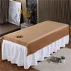 Massage Table Cover Sheet with Face Hole Salon Bed Sheet Cover Solid Color Beauty Salon Spa Sheet Bed Sheet Cover Beauty Salon Massage Cover for Massage Table-F 43x75inch(110x190cm) view 1