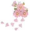 MIAO WU Japanese Women Pink Cherry Blossoms Hair Clip,Kimono Flower Tsumami Hairpin Band Clip Hair Stick Accessories for Women Girls (Style C) view 3