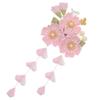 MIAO WU Japanese Women Pink Cherry Blossoms Hair Clip,Kimono Flower Tsumami Hairpin Band Clip Hair Stick Accessories for Women Girls (Style C) view 4