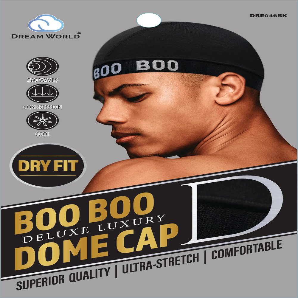 Dream World Boo Boo Wave Cap - Black (Pack of 2)