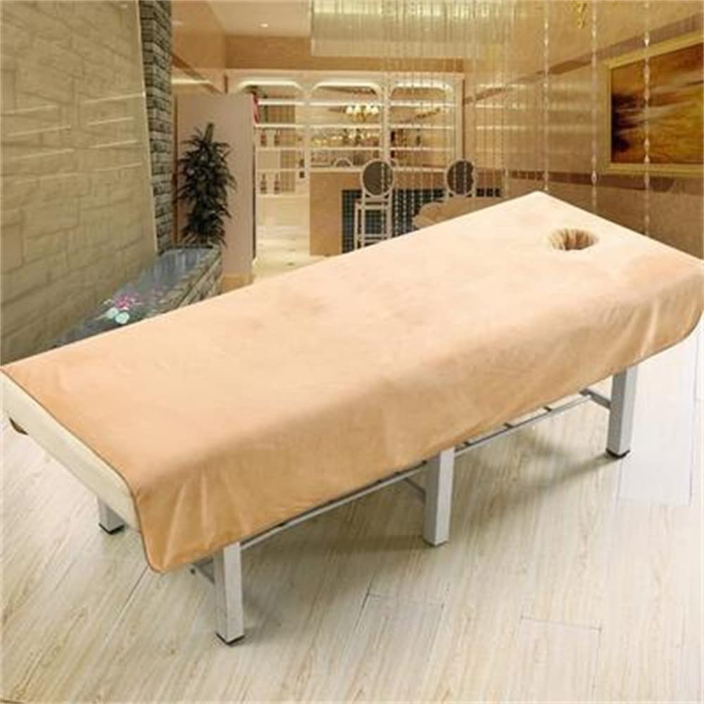 Darley Soft Beauty Salon Massage Cover with Face Hole Beauty Bedsheet Solid Color Beauty Salon Spa Sheet Massage Table Cover Sheet Salon Bed Sheet Cover SPA Massage Table Cover-B 47x75inch(120x190cm)