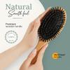 100% Boar Bristle Hair Brush for Women Set by Belula (L Size). Soft Natural Bristles for Thin and Fine Hair. Wooden Comb, Travel Bag and Spa Headband Included! view 4